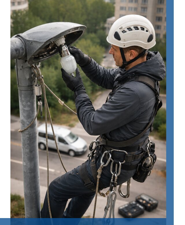 Замена ламп на высоте в Мценске от 2532 р. | ВЫСОТНИК-Мцн