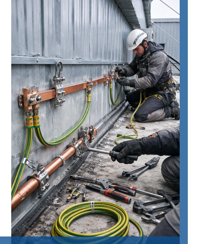 Монтаж заземления здания в Мценске от 25318 р. | ВЫСОТНИК-Мцн