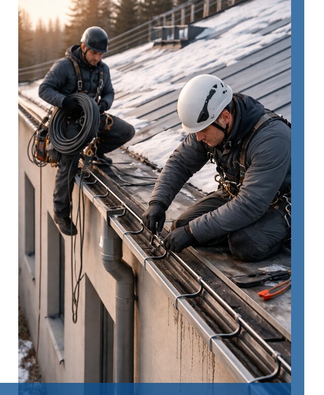 Монтаж греющего кабеля на кровле в Мценске от 456 р. | ВЫСОТНИК-Мцн