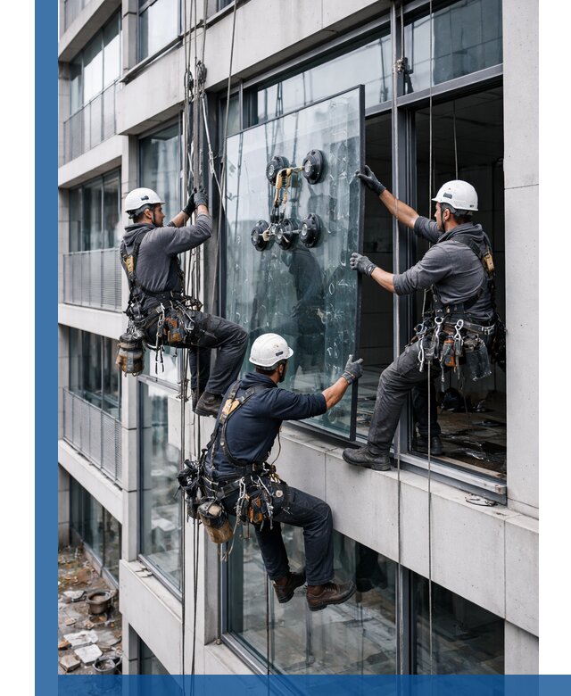 Фасадное остекление и монтаж витражей зданий в Мценске под ключ