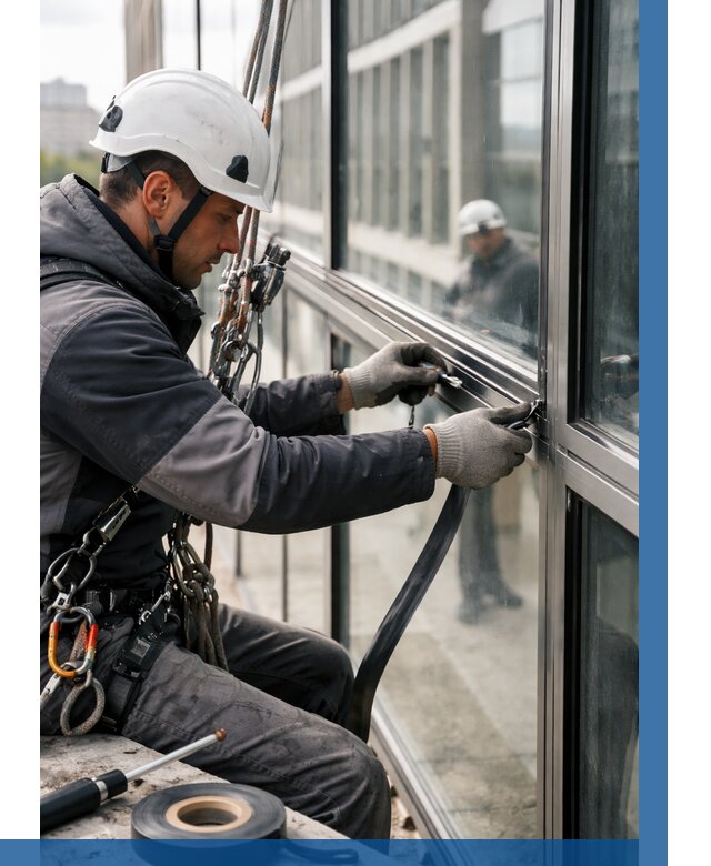 Ремонт витражных конструкций в Мценске от 3544 р. | ВЫСОТНИК-Мцн