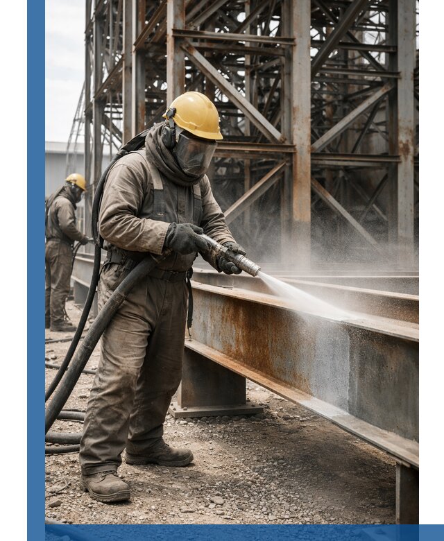 Пескоструйная очистка металлоконструкций в Мценске промышленная