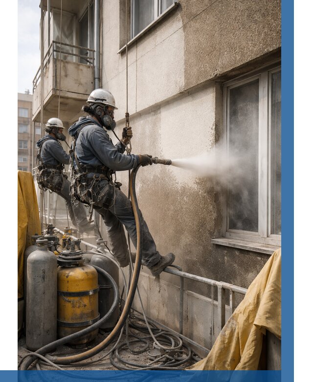 Пескоструйная очистка фасада в Мценске от 658 р. | ВЫСОТНИК-Мцн