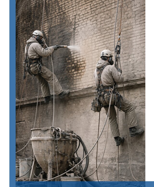 Пескоструйная очистка фасадов в Мценске профессионально