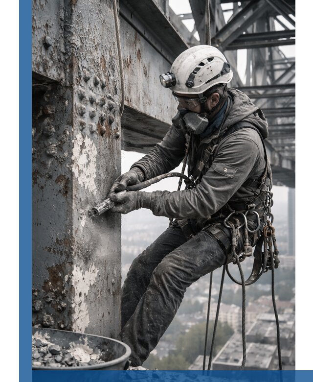 Удаление старой краски с металлических конструкций в Мценске