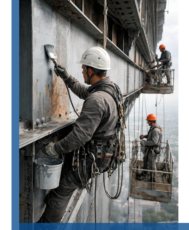 Покраска металлоконструкций на высоте в Мценске профессионально