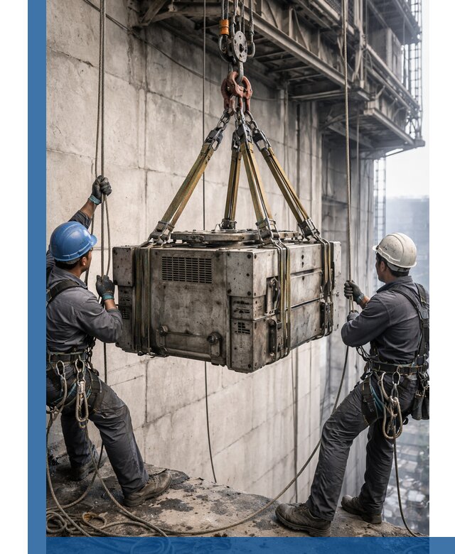 Такелажные работы на высоте, подъем и монтаж грузов в Мценске