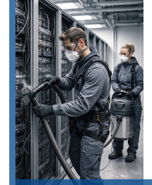 Обеспыливание серверной комнаты в Мценске, профессиональная очистка