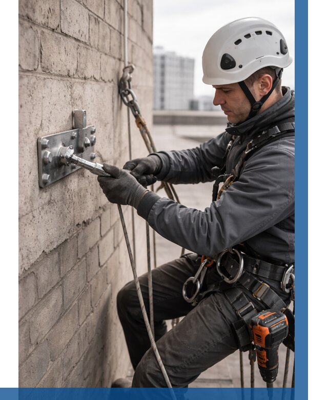 Установка анкерных точек в Мценске от 3544 р. | ВЫСОТНИК-Мцн