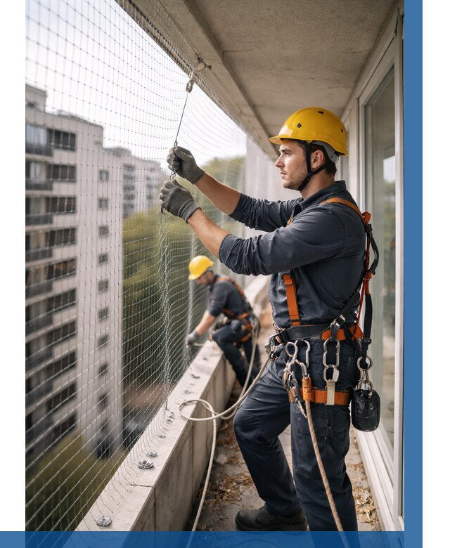 Монтаж сетки от птиц в Мценске от 4557 р. | ВЫСОТНИК-Мцн