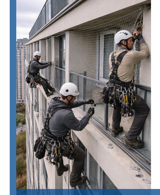 Профессиональный монтаж защитной сетки от птиц в Мценске