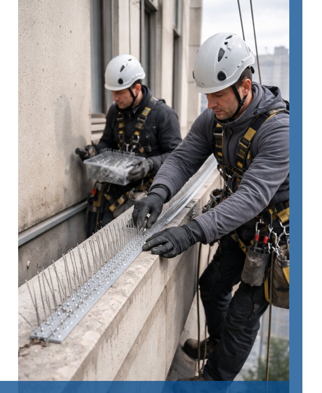 Установка шипов от птиц в Мценске от 861 р. | ВЫСОТНИК-Мцн